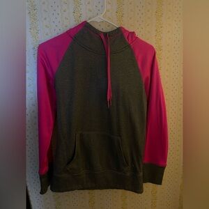 Gray and Pink Hoodie